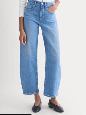 Everlane The Way-High Curve Jean Medium Wash Denim Size 30 Ankle 27" Inseam EUC